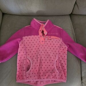 Free Country Pink Polka Dot Kids Fleece Hoodie